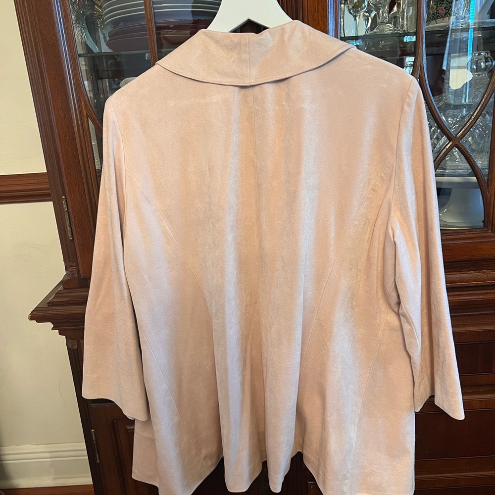 Loose Fitting Soft Feeling Jacket, Light Pink Col… - image 1